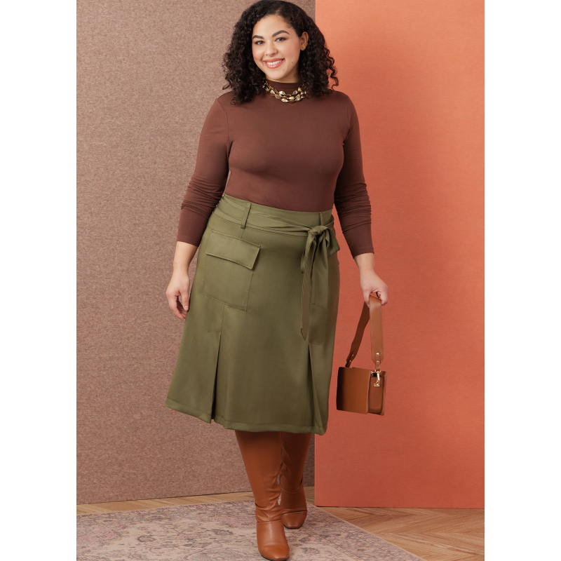 Patron Simplicity 3005.W3 (58-66) - Jupe évasée à panneaux