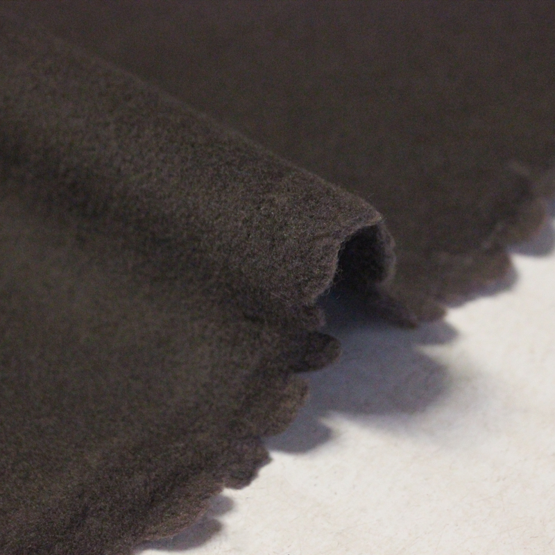 Velours de laine vierge & cachemire - Marron