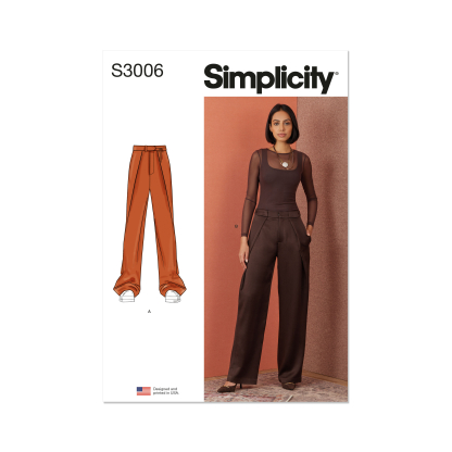 Patron Simplicity 3006.K5 (36-44) - Pantalon wrap avant, ceinture & poches