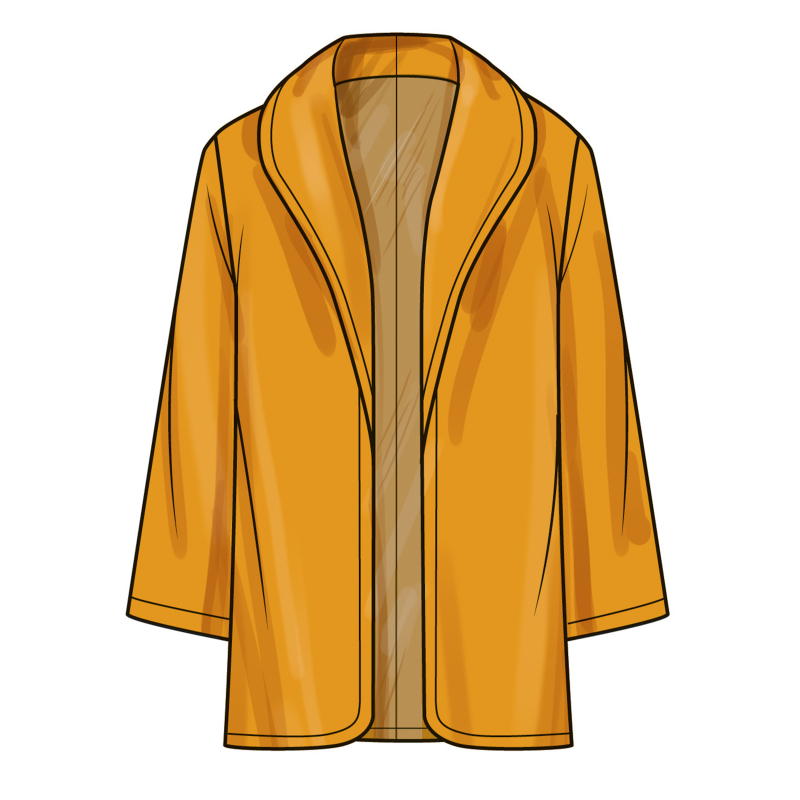 Patron Simplicity 3008.K5 (36-44) - Manteau doublé, deux longueurs & col châle