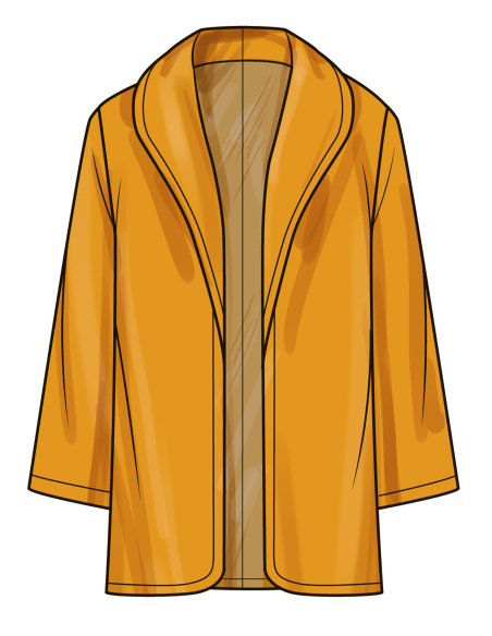 Patron Simplicity 3008.K5 (36-44) - Manteau doublé, deux longueurs & col châle