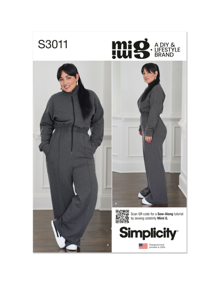 Patron Simplicity 3011.BB (48-56) - Combinaison à col montant, manches longues