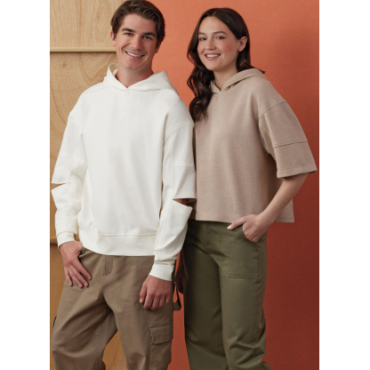 Patron Simplicity 3012.A (34-54) - Veste longue à col cranté et poches plaquées 2