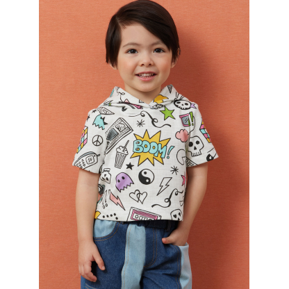Patron Simplicity 3013.A (6 mois - 4 ans) - T-shirt à capuche et jean 2