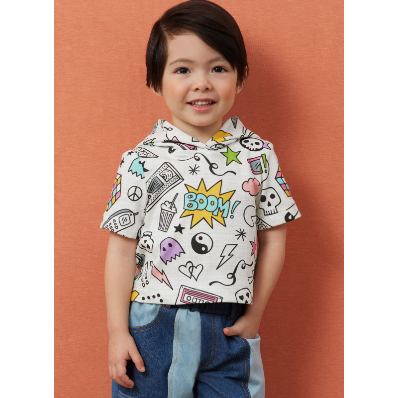 Patron Simplicity 3013.A (6 mois - 4 ans) - T-shirt à capuche et jean