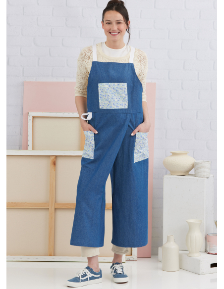 Patron Simplicity 3021.A (34-52) - Tablier & pantalon tablier pour femmes
