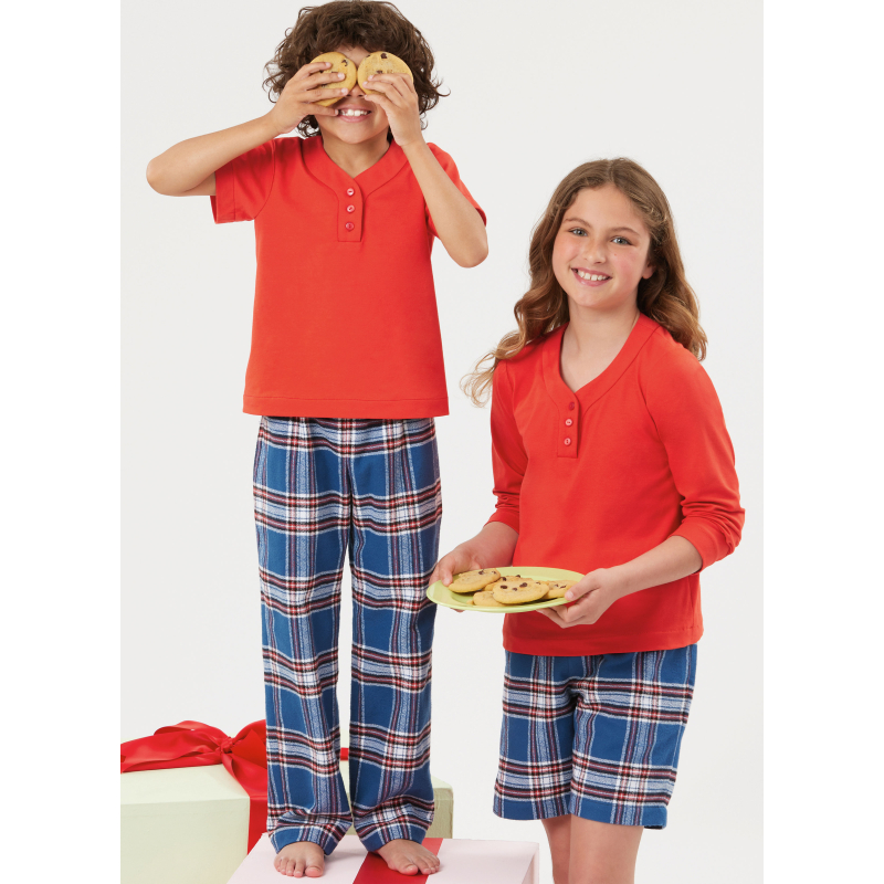 Patron Simplicity 3041.A (34-52) - Ensemble lounge : shorts, pantalons & top/tunique tricotée