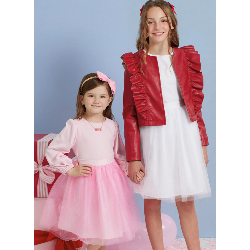 Patron Simplicity 3044.HH (3-6) - Ensemble enfant : veste à volants, hauts & jupes