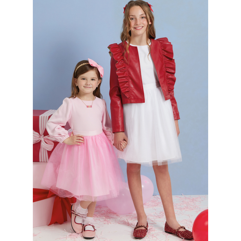 Patron Simplicity 3044.HH (3-6) - Ensemble enfant : veste à volants, hauts & jupes
