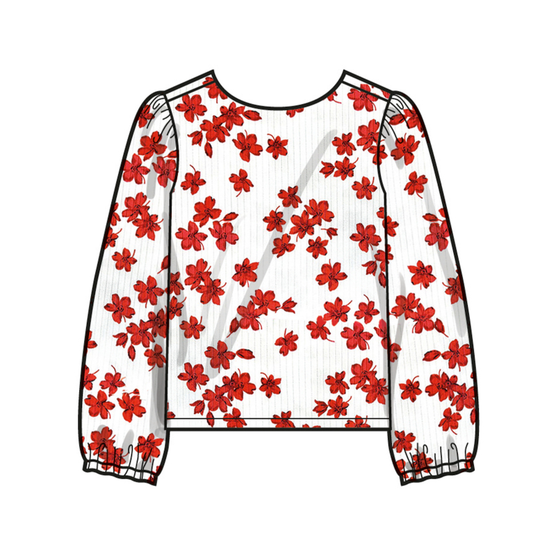 Patron Simplicity 3044.K5 (7-14) - Ensemble enfant : veste à volants, hauts & jupes