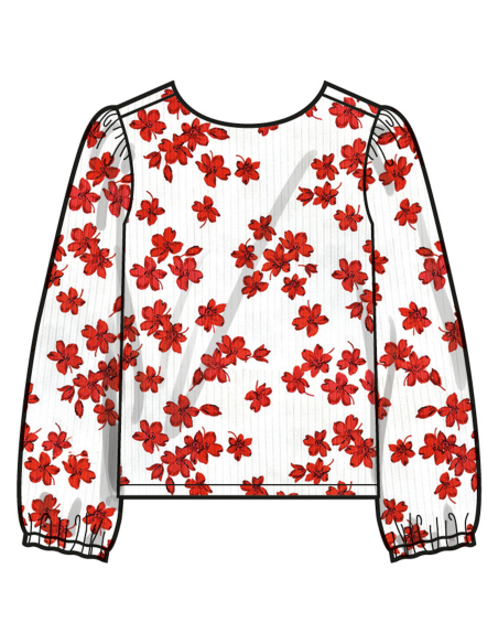 Patron Simplicity 3044.K5 (7-14) - Ensemble enfant : veste à volants, hauts & jupes