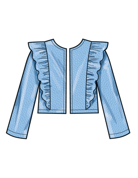 Patron Simplicity 3044.K5 (7-14) - Ensemble enfant : veste à volants, hauts & jupes