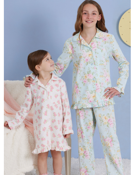 Patron Simplicity 3045.K5 (7-14) - Ensemble lounge enfant : hauts, robe, shorts & pantalons
