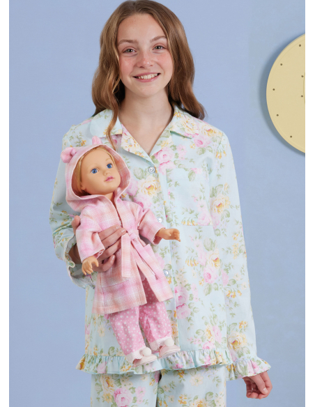 Patron Simplicity 3045.K5 (7-14) - Ensemble lounge enfant : hauts, robe, shorts & pantalons