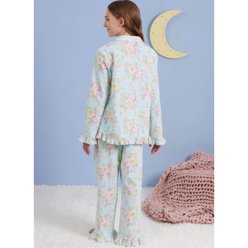 Patron Simplicity 3045.K5 (7-14) - Ensemble lounge enfant : hauts, robe, shorts & pantalons