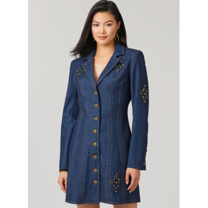 Patron McCall's 8601.U5 (44-52) - Robe boutonnée à col 2