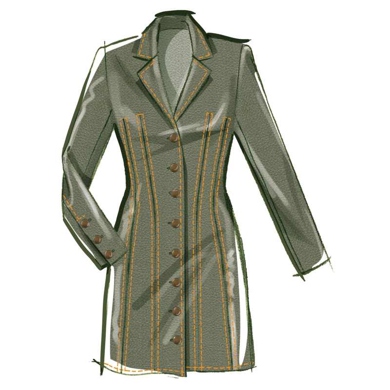 Patron McCall's 8601.U5 (44-52) - Robe boutonnée à col