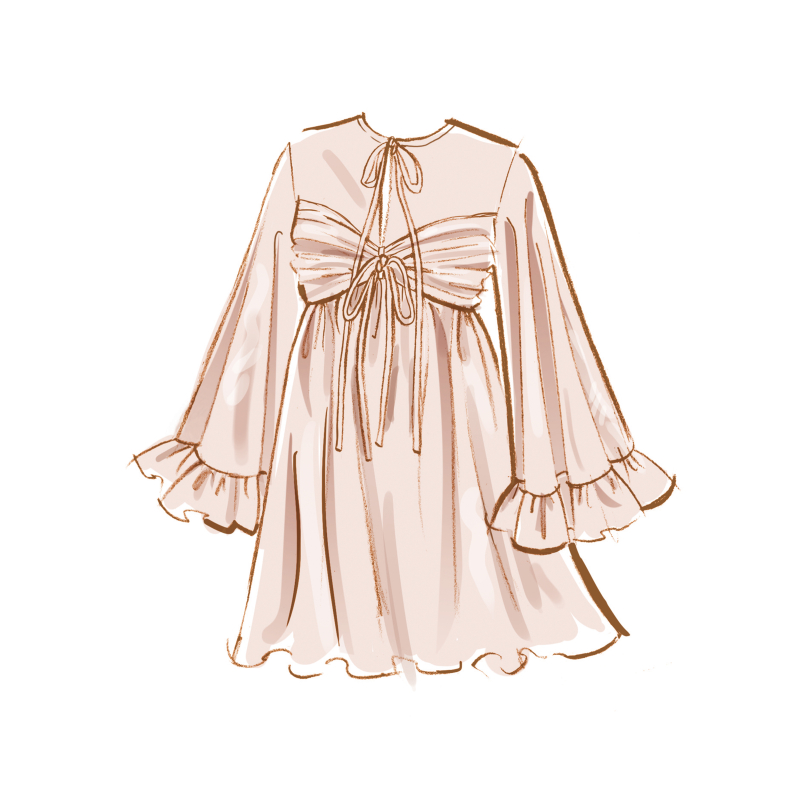 Patron McCall's 8602.Y5 (46-54) - Robe babydoll à manches variées