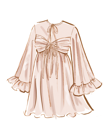 Patron McCall's 8602.Y5 (46-54) - Robe babydoll à manches variées