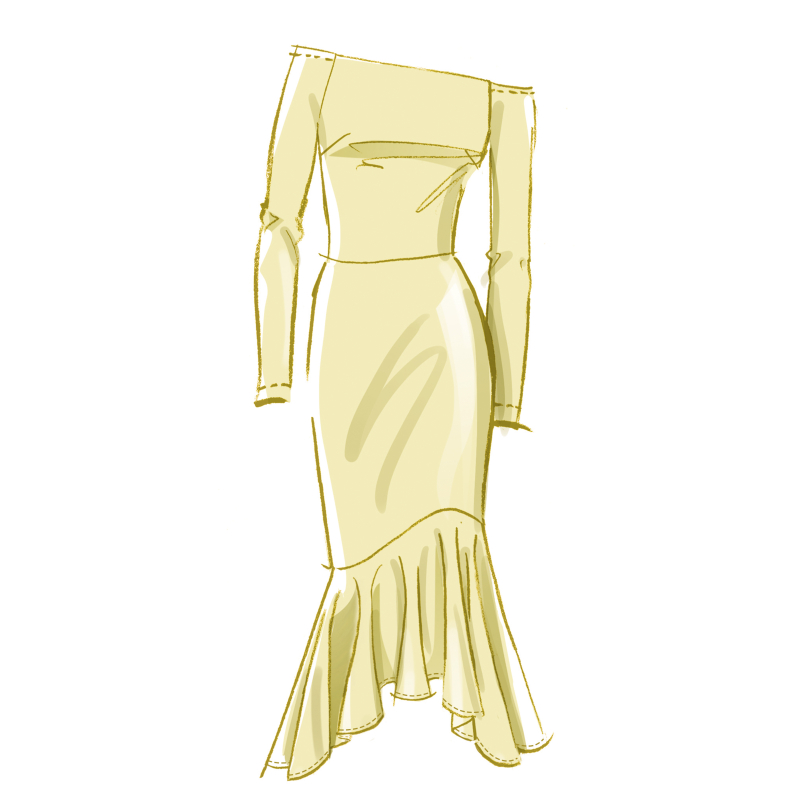 Patron McCall's 8605.R5 (42-50) - Robe bustier-épaules dénudées