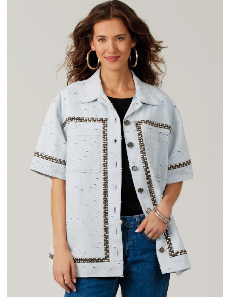 Patron McCall's 8606.H5 (34-42) - Chemise boutonnée manches variées