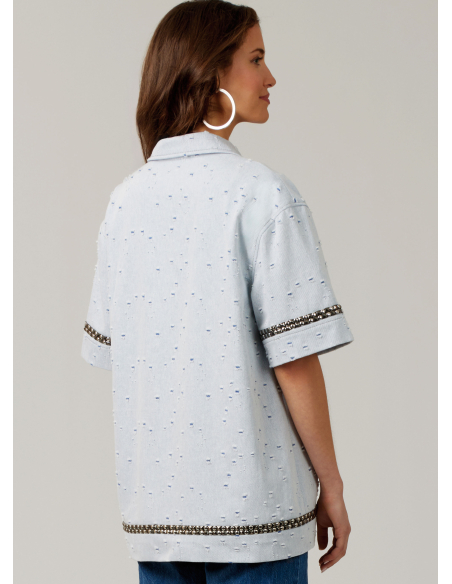 Patron McCall's 8606.H5 (34-42) - Chemise boutonnée manches variées