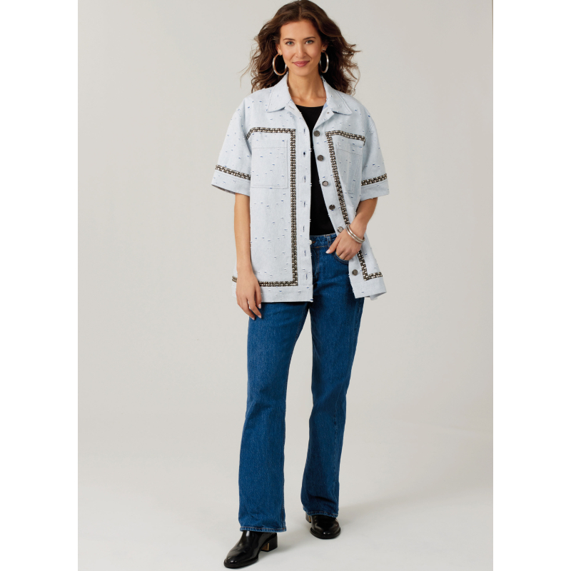 Patron McCall's 8606.H5 (34-42) - Chemise boutonnée manches variées