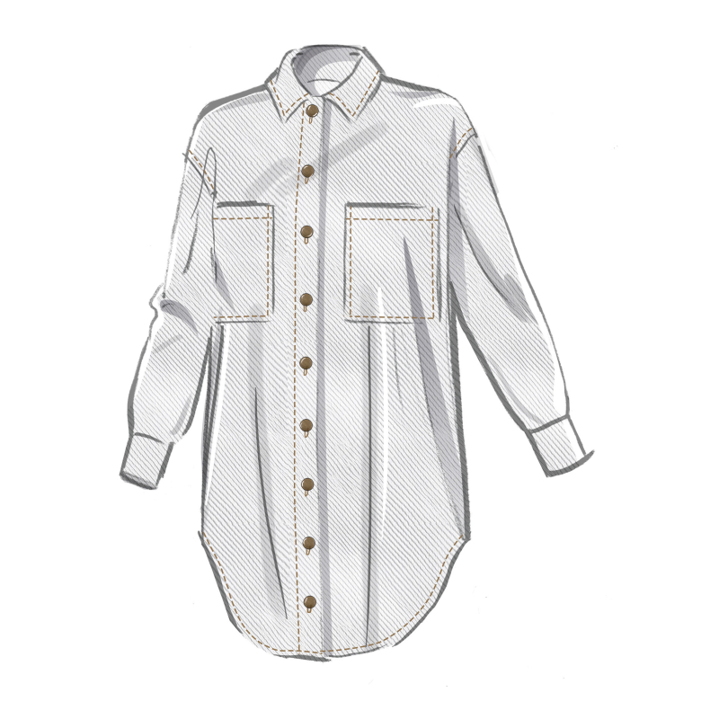 Patron McCall's 8606.U5 (44-52) - Chemise boutonnée manches variées