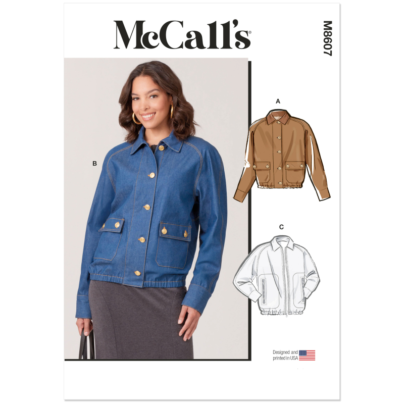 Patron McCall's 8607.Y5 (46-54) - Blouson Chic à Boutonnage