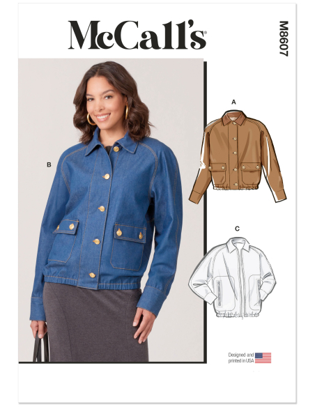 Patron McCall's 8607.Y5 (46-54) - Blouson Chic à Boutonnage