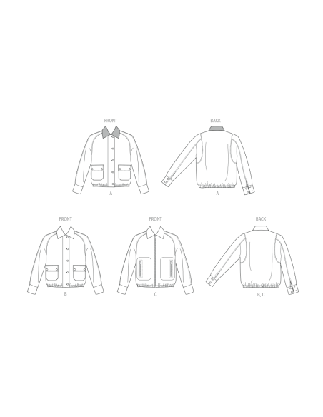 Patron McCall's 8607.Y5 (46-54) - Blouson Chic à Boutonnage
