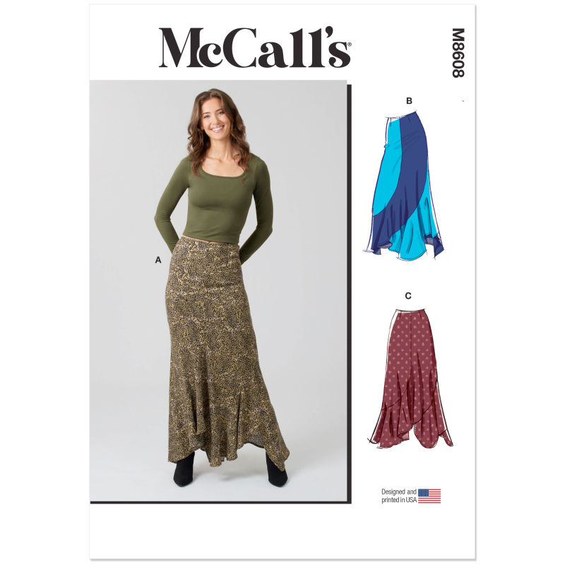 Patron McCall's 8608.Y5 (46-54) - Jupe asymétrique