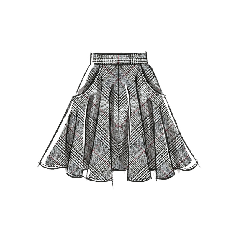 Patron McCall's 8609.U5 (44-52) -Jupe évasée en trois longueurs
