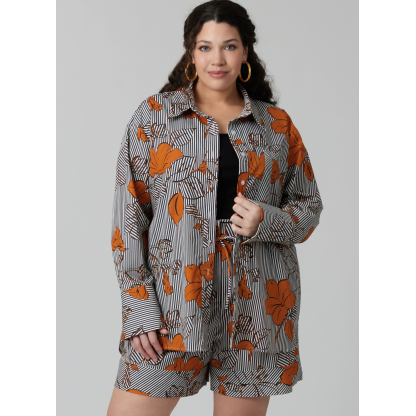 Patron McCall's 8611.AA (38-46) - Chemise boutonnée + short & pantalon coordonnés 2
