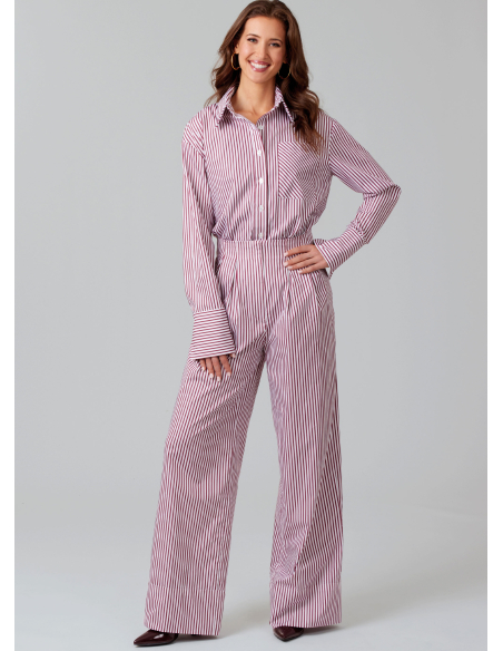 Patron McCall's 8611.BB (48-56) - Chemise boutonnée + short & pantalon coordonnés