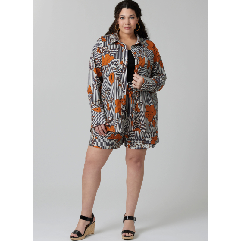 Patron McCall's 8611.BB (48-56) - Chemise boutonnée + short & pantalon coordonnés