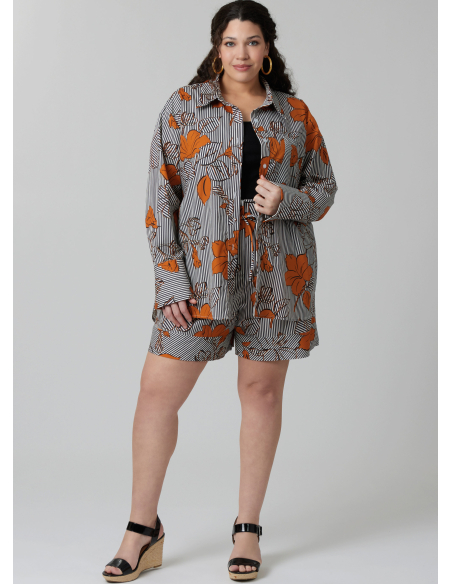 Patron McCall's 8611.BB (48-56) - Chemise boutonnée + short & pantalon coordonnés