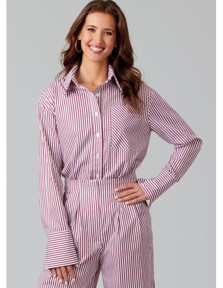 Patron McCall's 8611.BB (48-56) - Chemise boutonnée + short & pantalon coordonnés