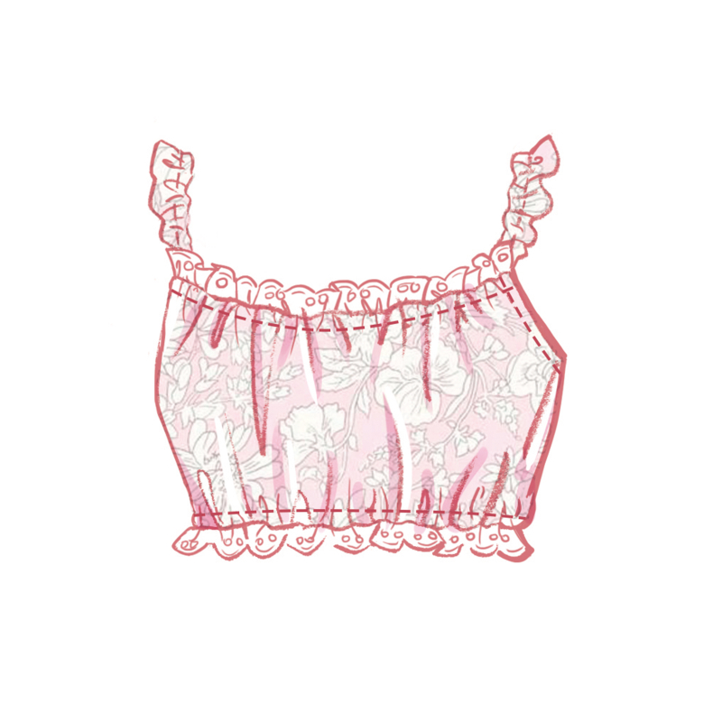Patron McCall's 8613.A (32-54) - Bralette, Chemise et Short Coordonnés