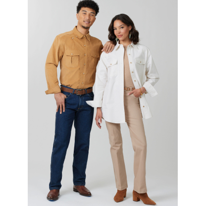 Patron McCall's 8615.A (32-54) - Chemise boutonnée unisexe 2