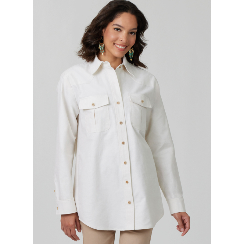 Patron McCall's 8615.A (32-54) - Chemise boutonnée unisexe