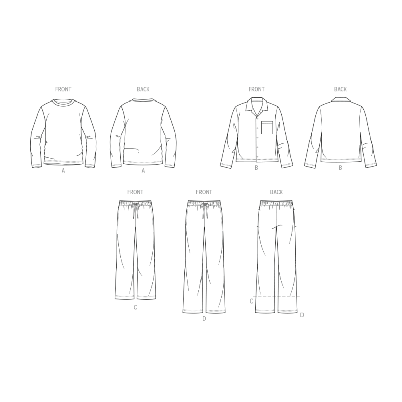 Patron McCall's 8616.A (46-68) - Pyjama homme