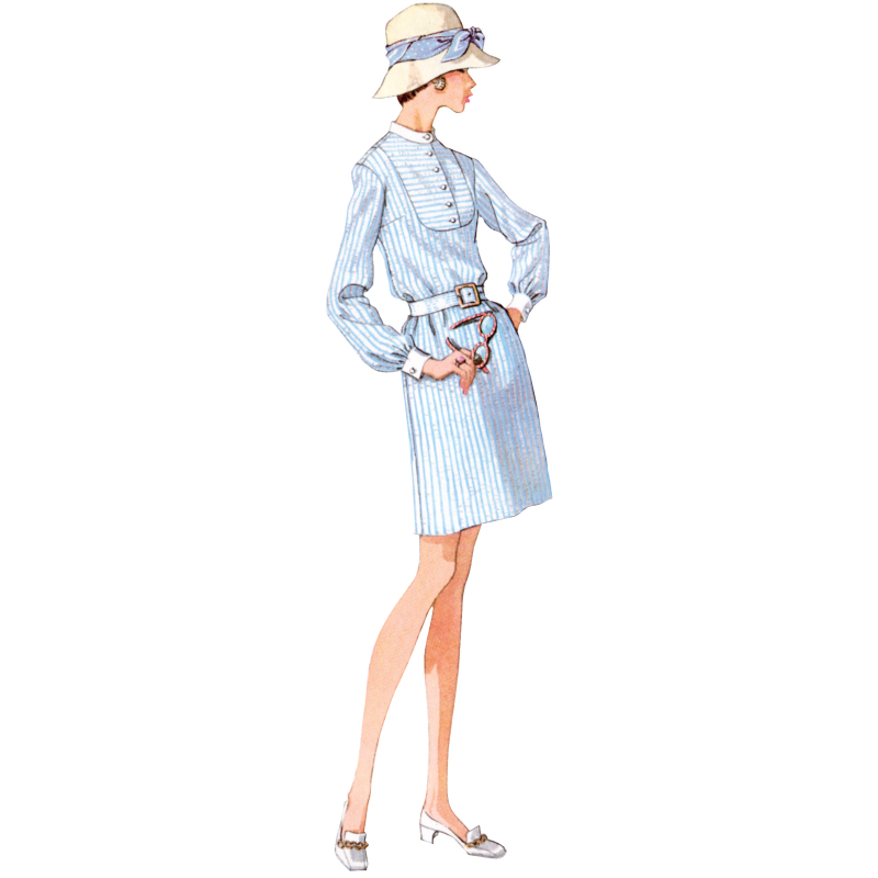 Patron McCall's 8621.K5 (36-44) - Robe-chemise vintage à boutonner