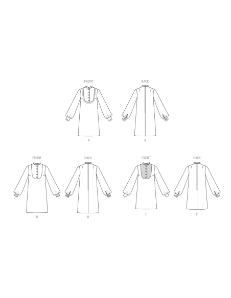 Patron McCall's 8621.K5 (36-44) - Robe-chemise vintage à boutonner