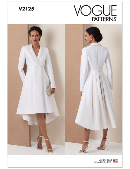 Patron Vogue 2125/P5 (40-48) - Manteau-robe double boutonnage