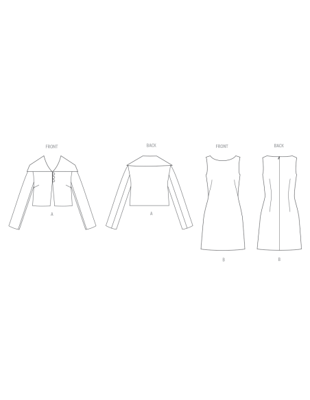 Patron Vogue 2126/D5 (32-40) - Ensemble veste & robe fourreau chic
