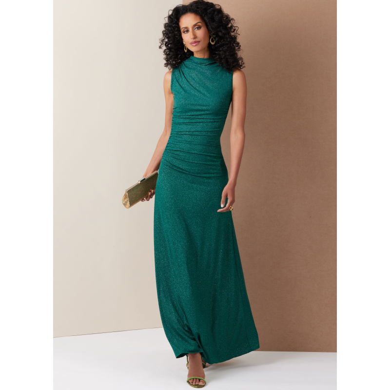 Patron Vogue 2128/Y5 (46-54) - Robe longue à drapé chic