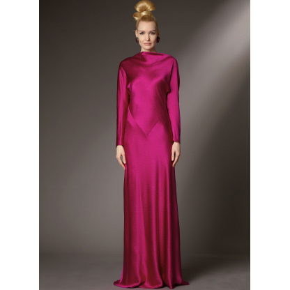 Patron Vogue 2129/P5 (40-48) - Robe longue biaisée à dos drapé 2