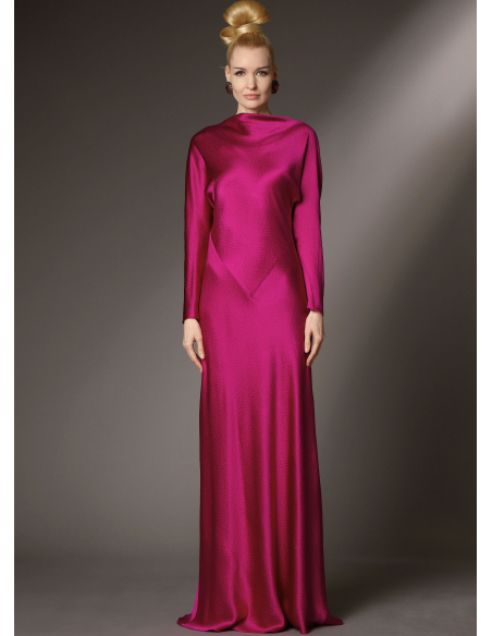 Patron Vogue 2129/P5 (40-48) - Robe longue biaisée à dos drapé