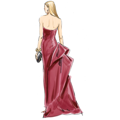 Patron Vogue 2131/H5 (34-42) - Robe bustier élégante 2